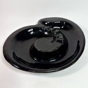 1960s Large ceramic ashtray – Mid Century Modern sculptural shell Decor